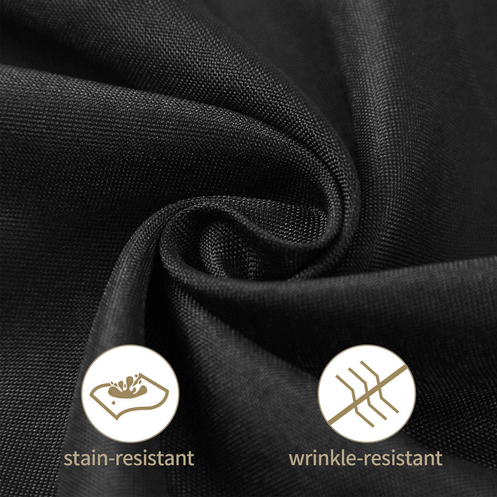 12pack 70 Inch Black Round Tablecloth in Polyester Fabric for Wedding/Banquet/Restaurant/Parties