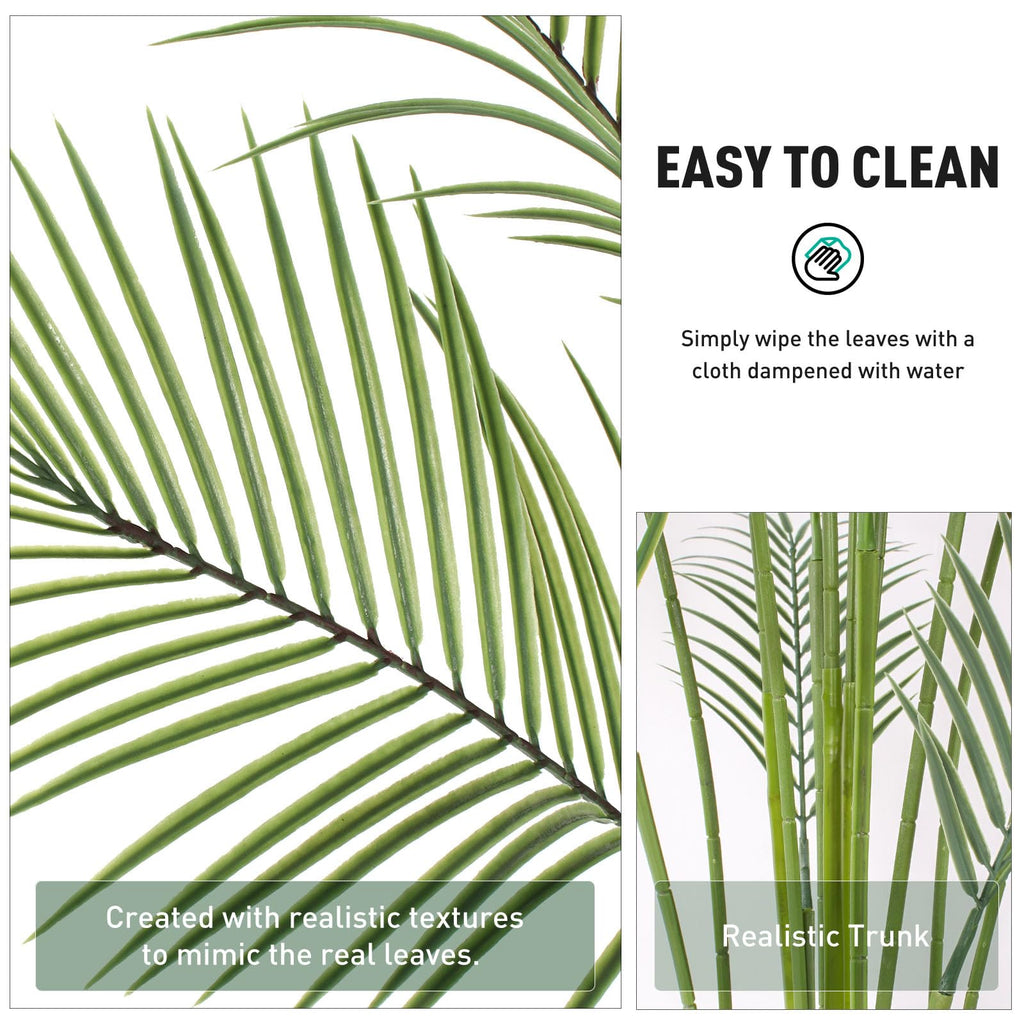 7FT Artificial Palm Tree Multileaf Tall Faux Plants Indoor & Outdoor