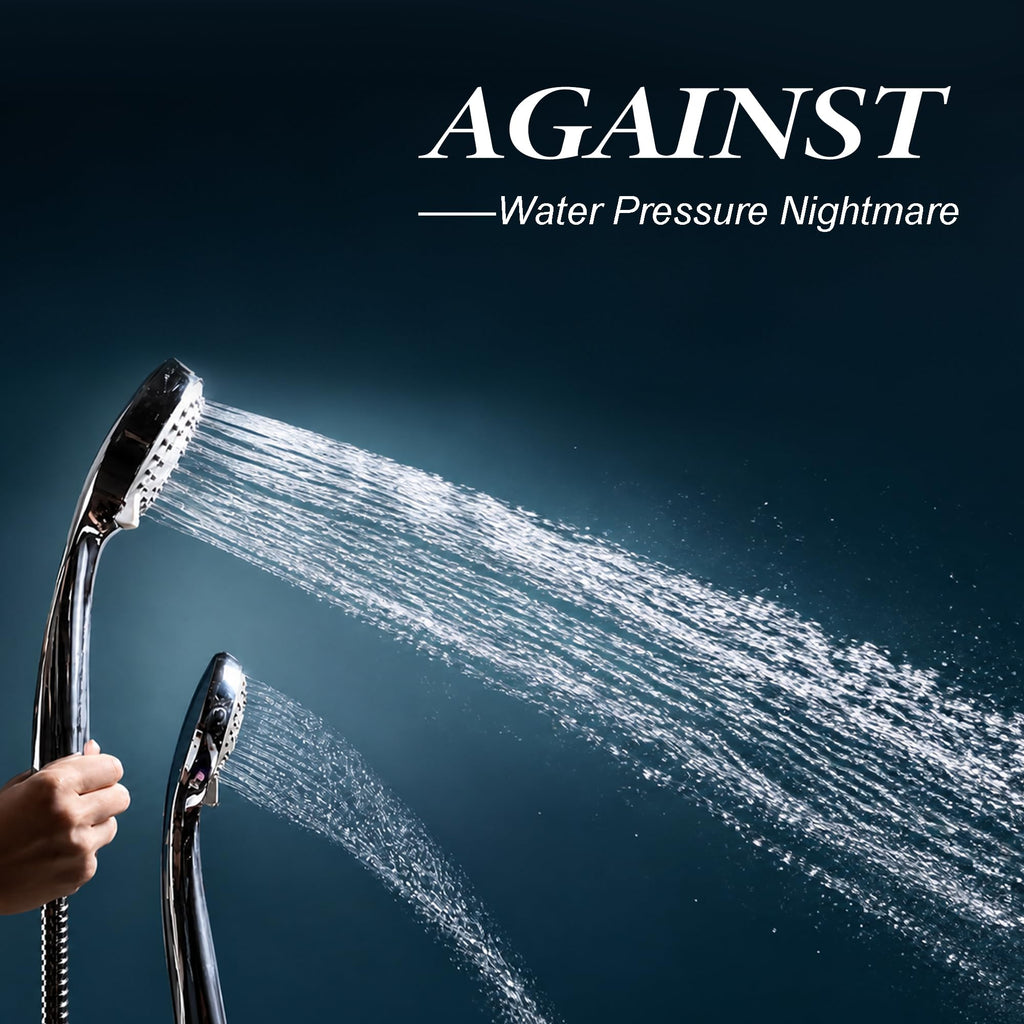 High Pressure Handheld Shower, Power Boost Resists Low Flow, Chrome