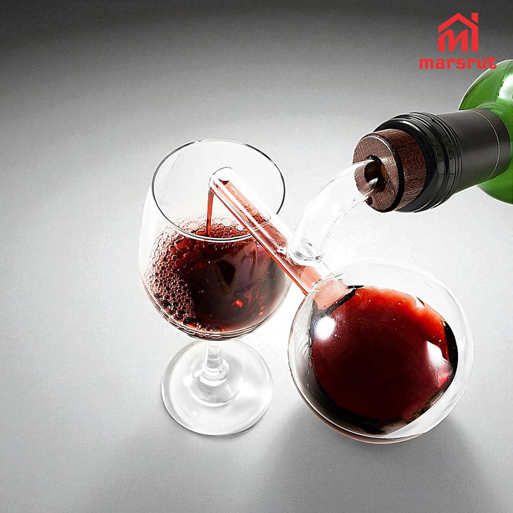 Aireador De Vino, Wine Aerator Decanter Decantador, Quick Wine Pourer, Clear Transparent Glass Style, Accessories