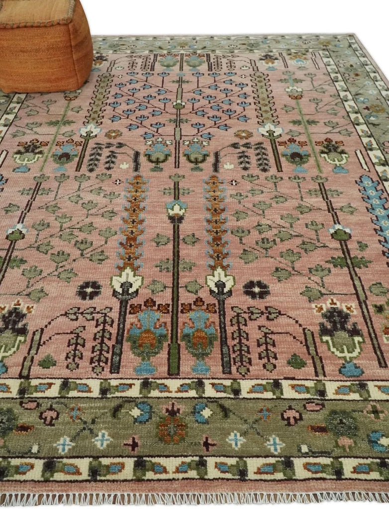Area Rug Hand Knotted Oushak Rug