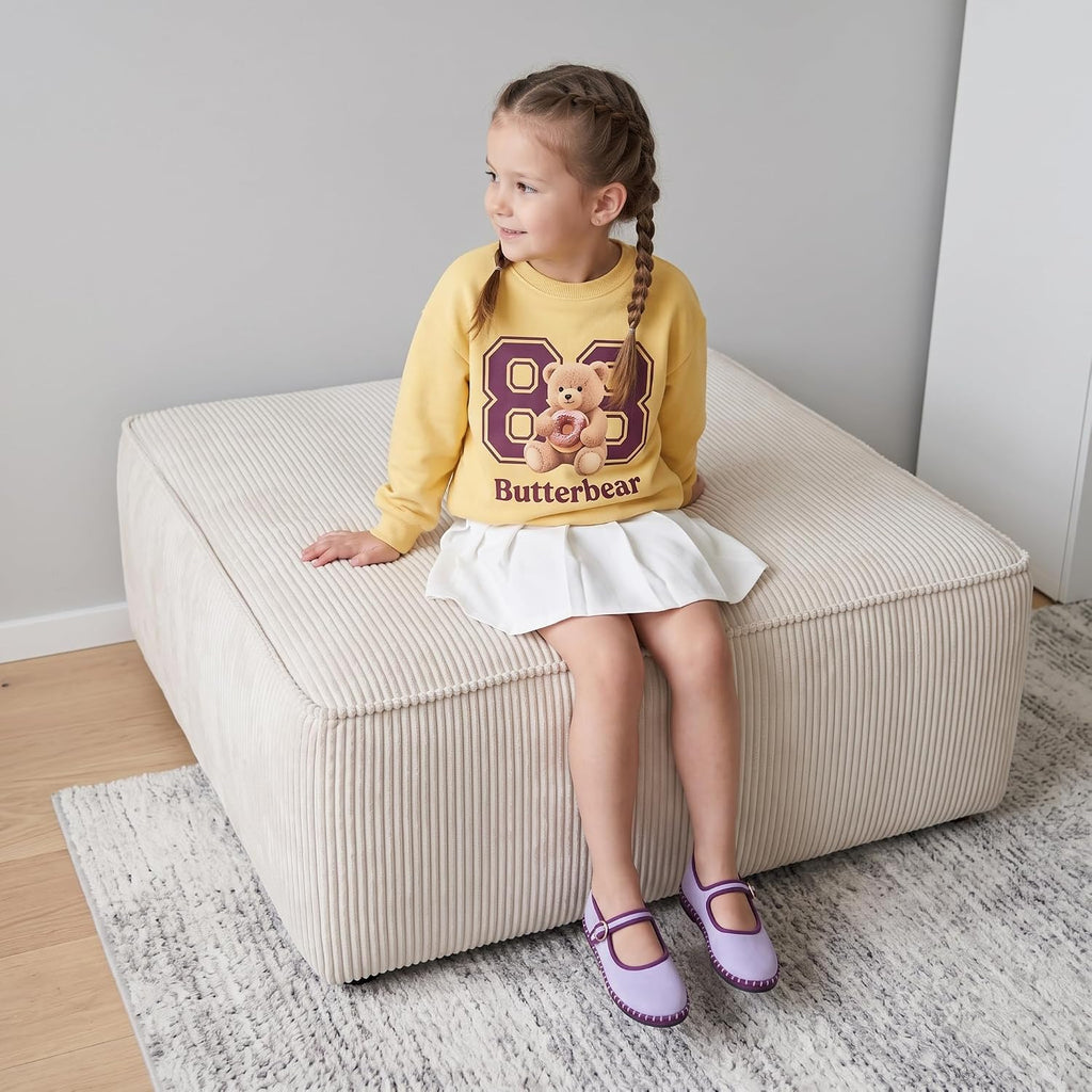 Missy Kids Mary Jane Flats School Shoes for Girls with Adjustable Buckle