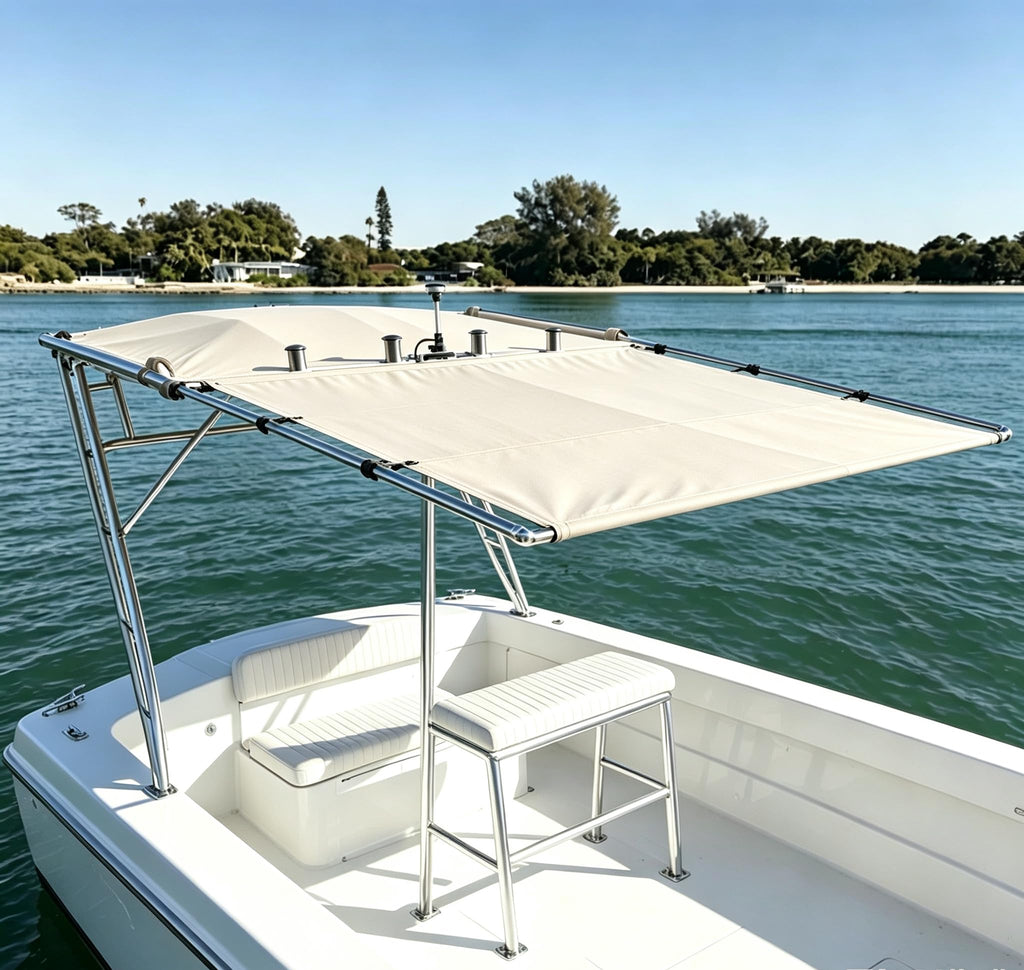 Marine Waterproof Canvas Fabric 600D PVC Backing 60"×36" Ivory