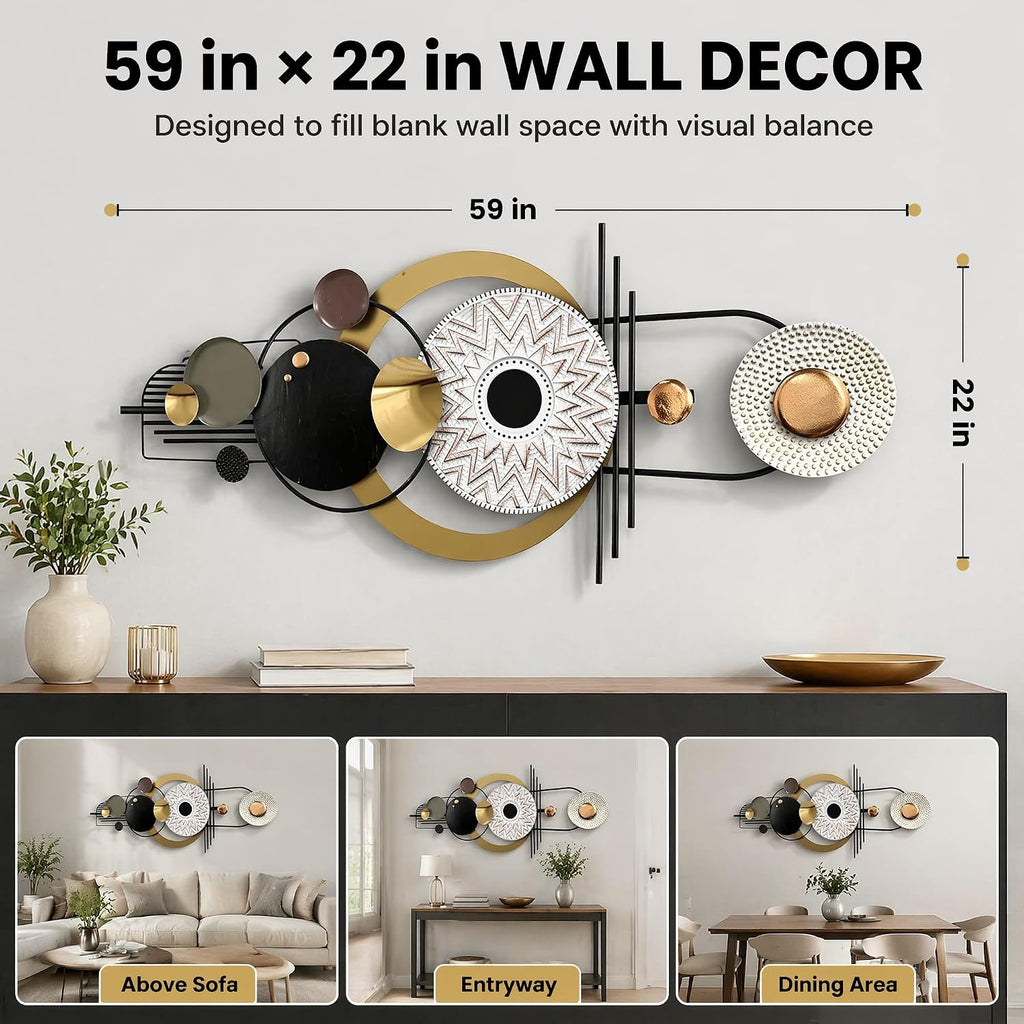 Large Modern 3D Wall Art Metal Sculpture