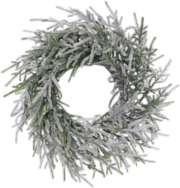 3-Ft Real Feel Artificial Wreath, Light Flocked