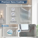 Frameless Double Sliding Shower Doors, 55-60" W x 76" H Shower Glass Door