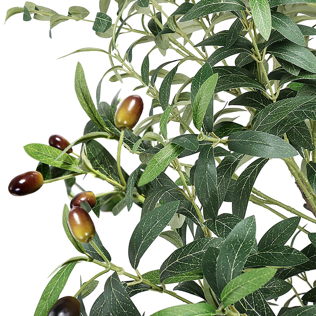 Artificial Olive Tree 5FT Faux Indoor with Natural Trunk (2 Pack)