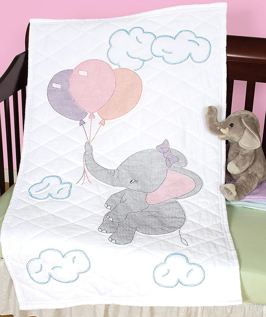 Elephant Crib Quilt Top