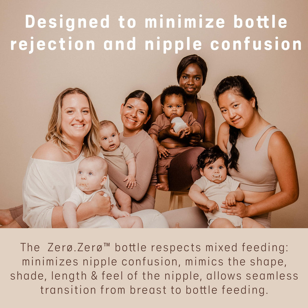 Zero Zero Newborn Starter Set Small Anti Colic Baby Bottle + Pacifier, No 1 Spanish Baby Bottle Brand, Minimizes