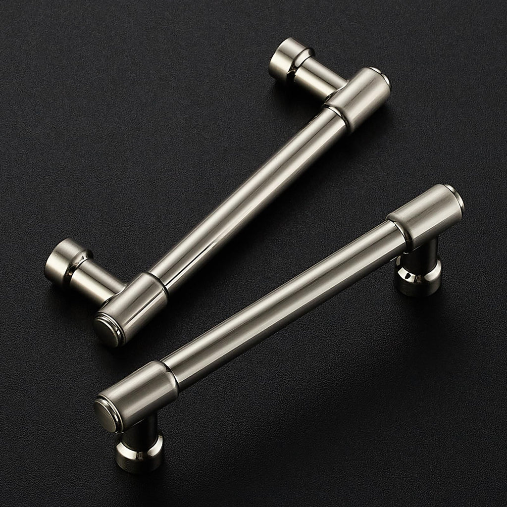 Brushed Nickel Cabinet Handles Modern Pulls,3-3/4 Inch,5 Pack