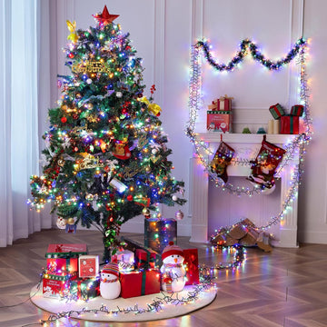 1000 LED Amount of Christmas Tree Lights Decorations with Remote, Waterproof Plug in Cluster Lights Christmas