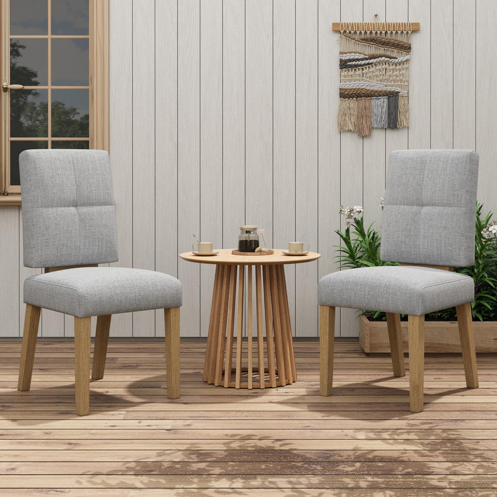 Wooden Dining Chairs Set of 4, Modern Farmhouse Dining Room Chairs with Cloud-Like Thick Cushion, Solid Wood Frame