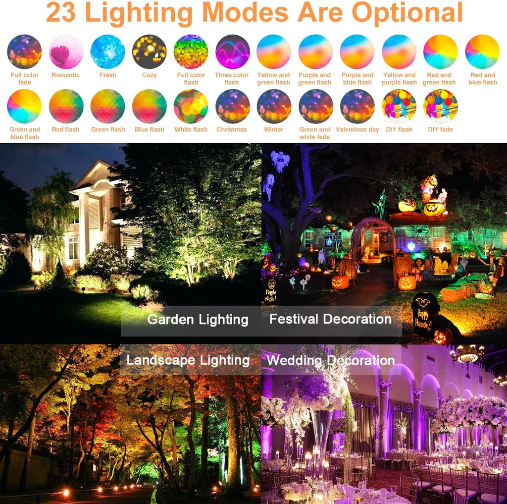 LED Flood Lights RGB Color Changing 300W Equivalent Outdoor, 30W Bluetooth Smart RGB Floodlight APP Control, IP66