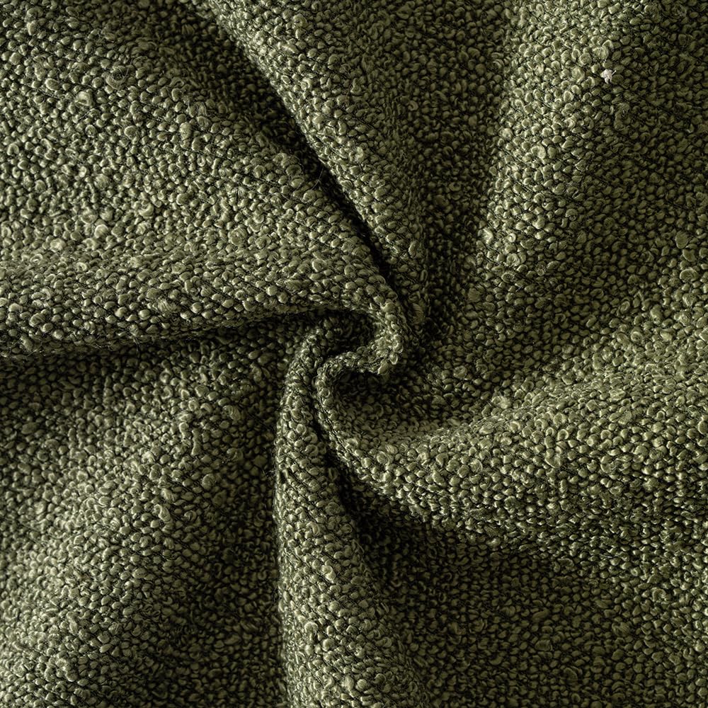 12x20 Decorative Lumbar Boucle Couch Pillow Covers Moss Green