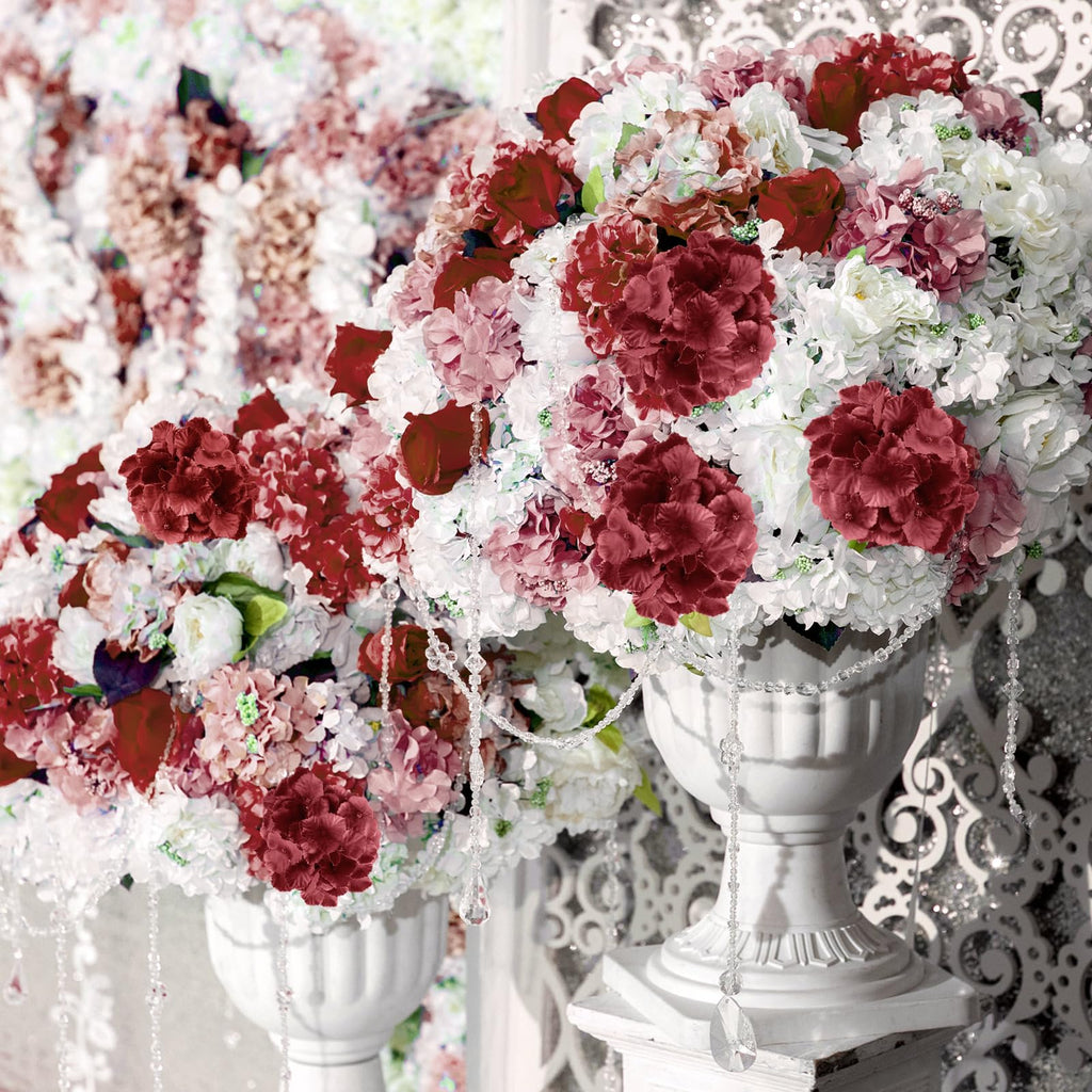 50 Pcs Burgundy Artificial Bulk, 7.48 Inch
