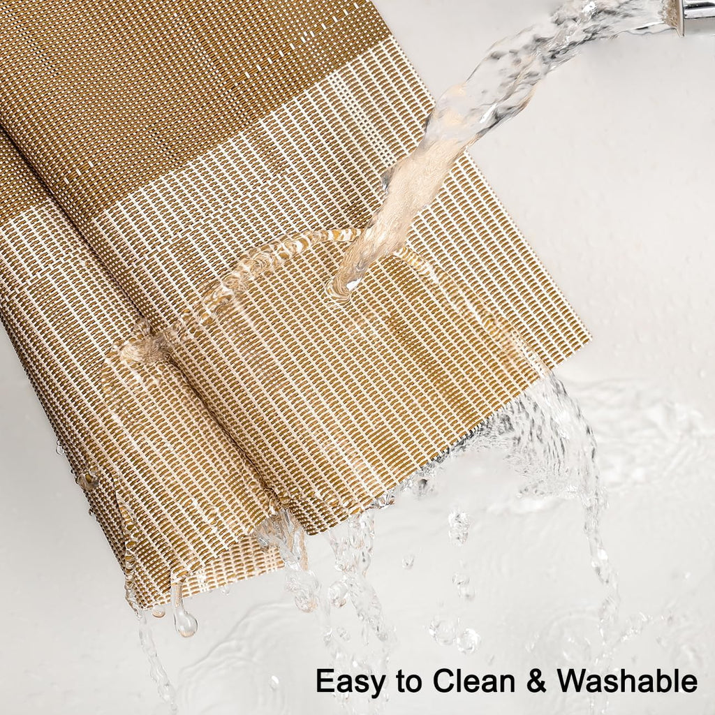 Placemats, Vinyl Woven Heat-Resistant Place Mats - Set of 6