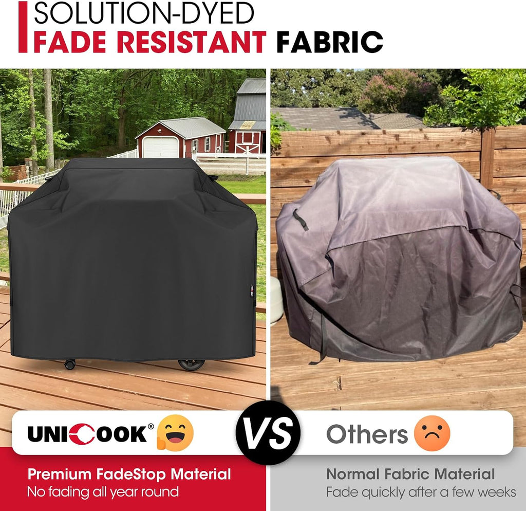 Grill Cover 55 Inch for Outdoor Grill, Heavy Duty Waterproof BBQ Cover with Side Handles and Air Vents, Weather