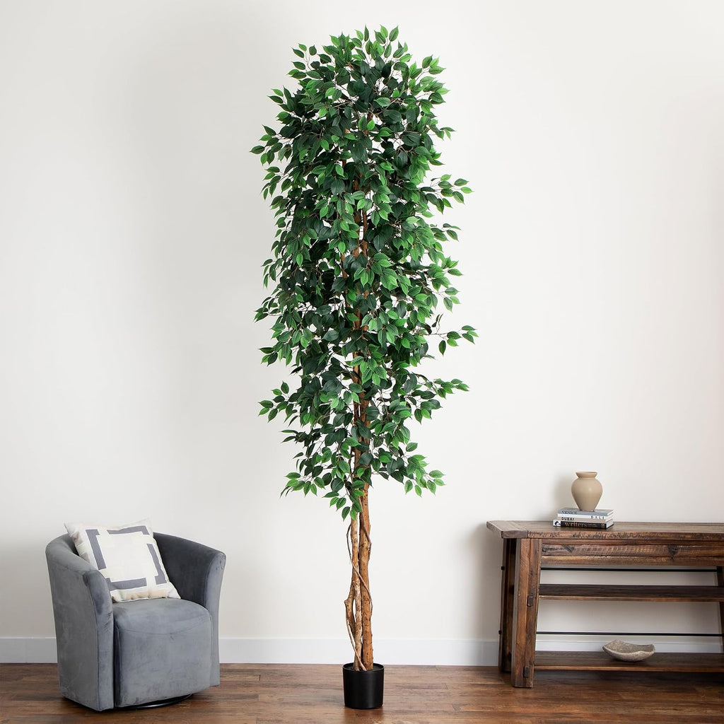 10 ft Artificial Ficus Tree Planter Floor Plant