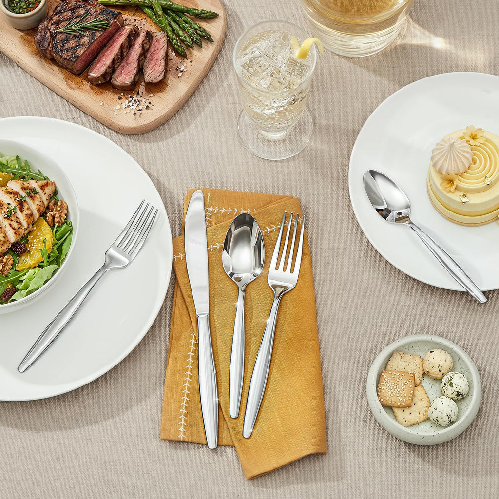 18/10 Stainless Steel Silverware Set for 8,40 Piece Flatware Set