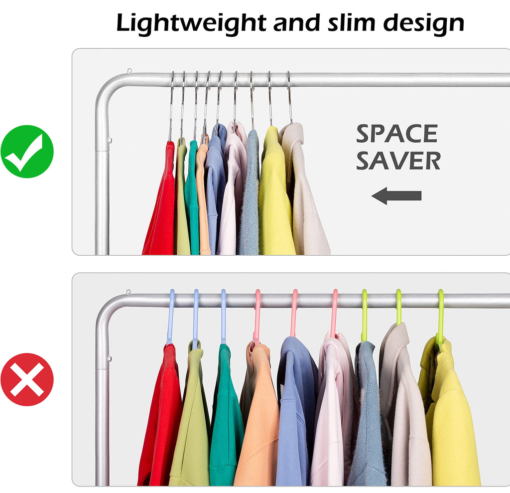 50 Pack Metal Hangers Coat Hangers Heavy Duty Stainless Steel Clothes Hanger for Closet Clothing Shirt Suit Pant 16.4