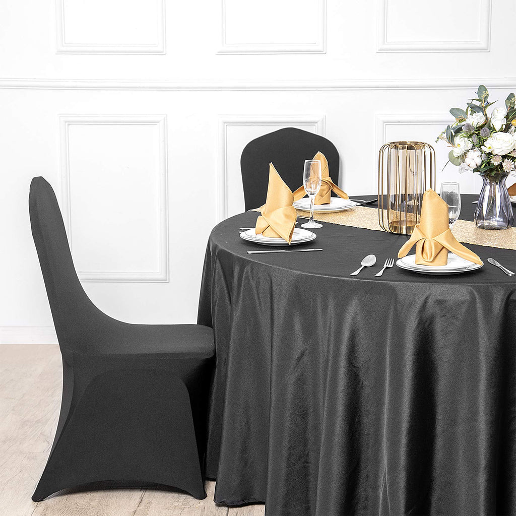 12pack 70 Inch Black Round Tablecloth in Polyester Fabric for Wedding/Banquet/Restaurant/Parties