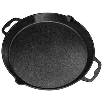 Pre‐Seasoned Extra‐Large 17 Inch Cast Iron Skillet with Dual Handles, Camping Skillet for Outdoor Family Cooking
