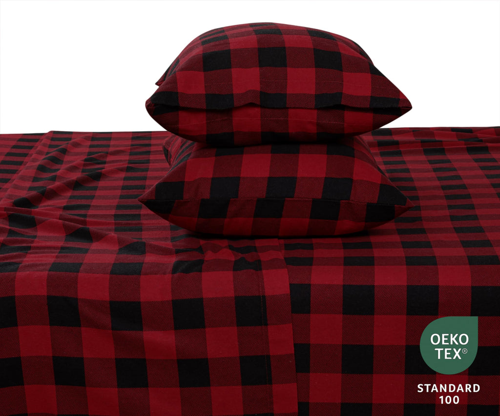 4 Piece 100% Cotton Flannel Sheets Queen Size Bed Set - Warm & Extra Soft - Deep Pockets, Breathable, All Seasons