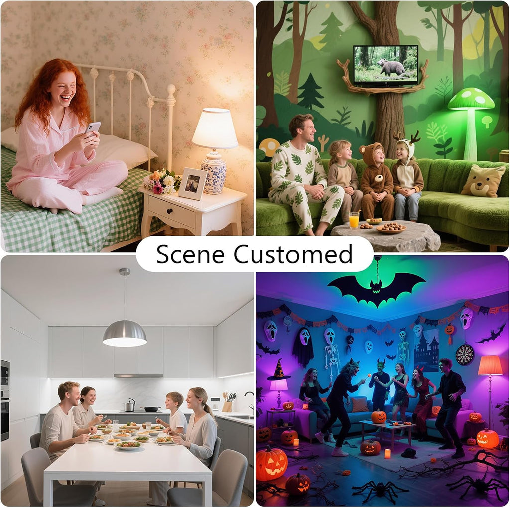 Smart Light Bulbs, A19 E26 Color Changing Bulbs, Works with Alexa