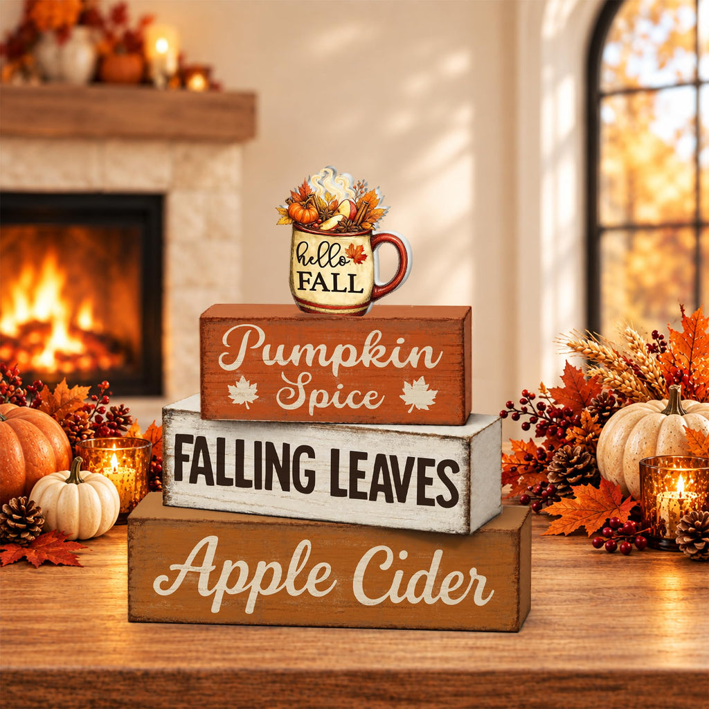Fall Decorations, Thanksgiving Table Decor Maple Leaf Wooden Sign