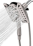 Shower Head with Handheld High Pressure, Rain Shower Head with Fixed Showerhead and 9 Sprays Handheld Shower
