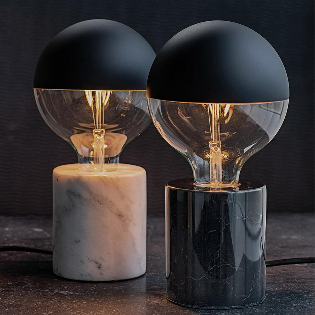 Half Chrome Light Bulb,6W (60W Equivalent) Dimmable LED Edison Bulbs,G80/G25 Globe Shape Decorative,Half Black