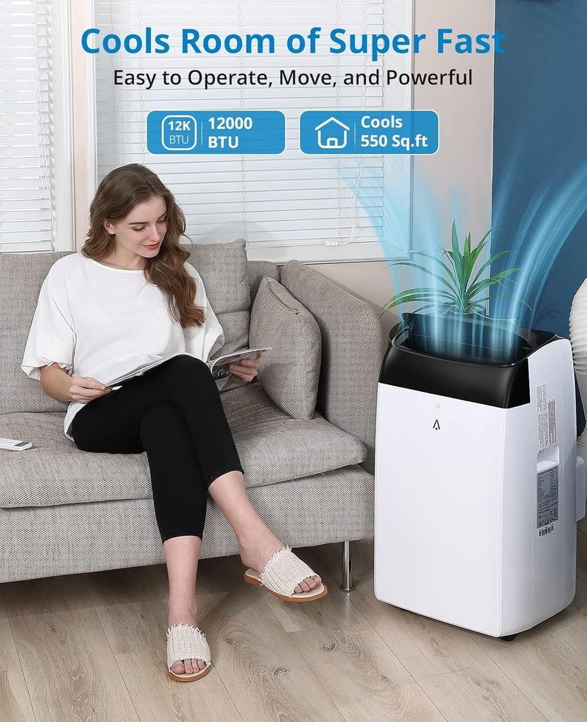 14000 BTU Portable Air Conditioners with Remote Control, 3-in-1 Free Standing Cooling AC Unit with Fan & Dehumidifier