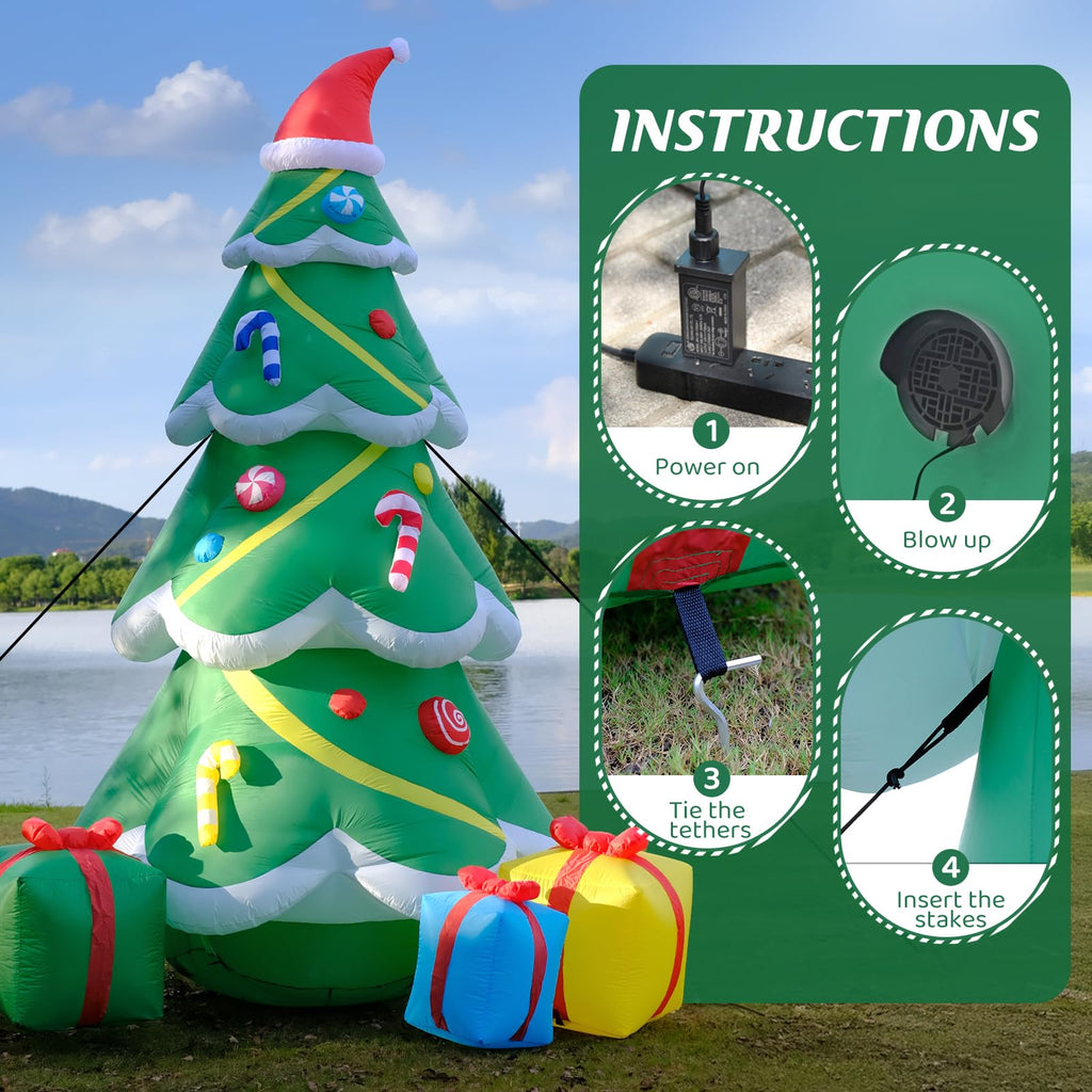 12FT Giant Christmas Tree Inflatables Outdoor Decorations