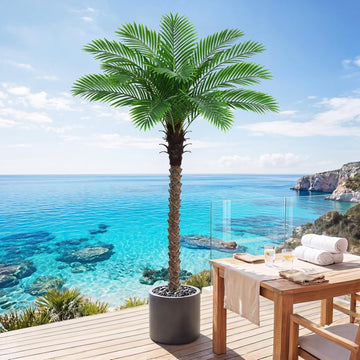6FT Artificial Phoenix Palm Tree for Outdoors, Tall Fake Palm Tree