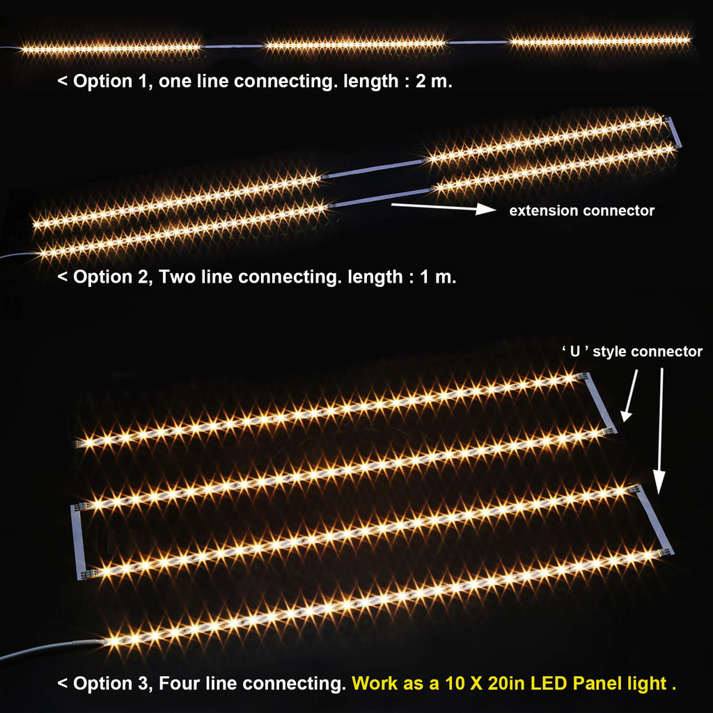 Under Cabinet Lighting Kit,6.6 Feet Flexible LED Strip Lights Bar