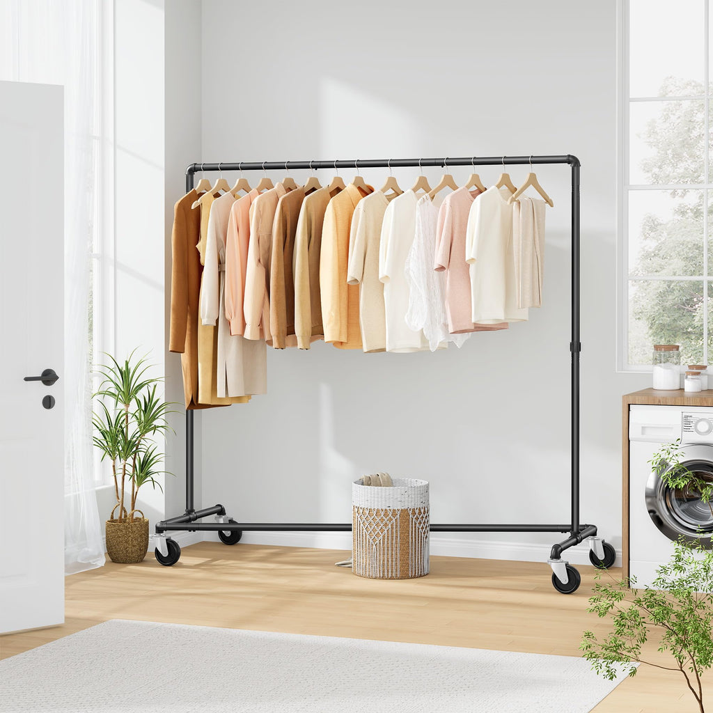 2 Packs Black Clothing Racks for Hanging Clothes Heavy Duty Z Racks