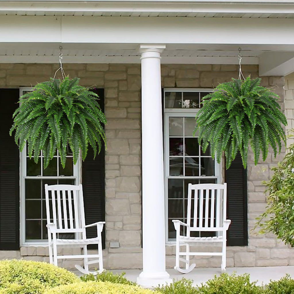 43" Artificial Boston Fern, Outdoor Faux Plant