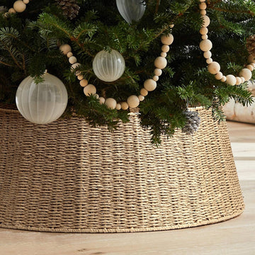 Christmas Tree Collar- 26",Christmas Tree Base Christmas Tree Basket Collar ,for Covering Tree Stand (Burlywood, 26