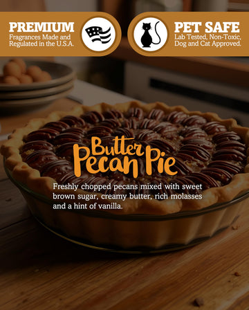 Butter Pecan Pie Highly Scented Natural 3 Wick Candle, Essential Fragrance Oils, 100% Soy, Phthalate & Paraben Free