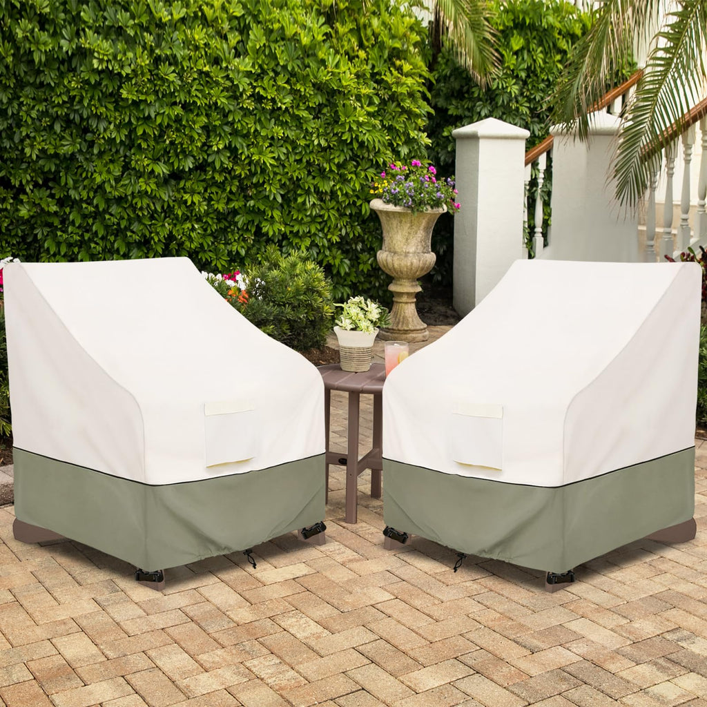 Waterproof 2 Pack Patio Adirondack Chair Cover for Outdoor Chair Size Up to 32W x 35D x 36H inch, Outdoor Lawn Patio