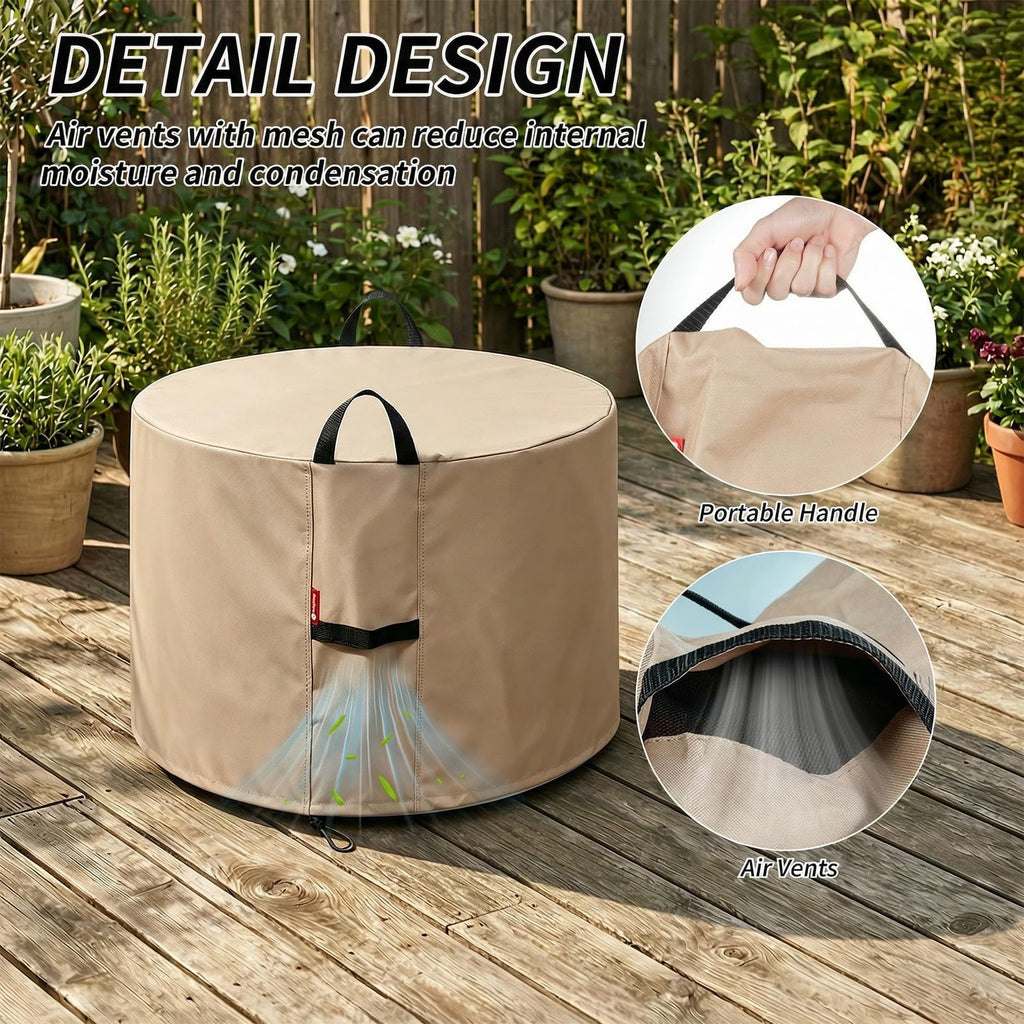 [2026 Upgraded] Fire Pit Cover Round for Bonfire 19.5"