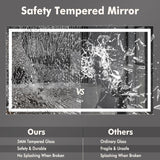 60x36 LED Bathroom Mirror with Lights, Dimmable, Anti-Fog, Backlit + Front Lit, and 3X Magnification Mirror, Smart