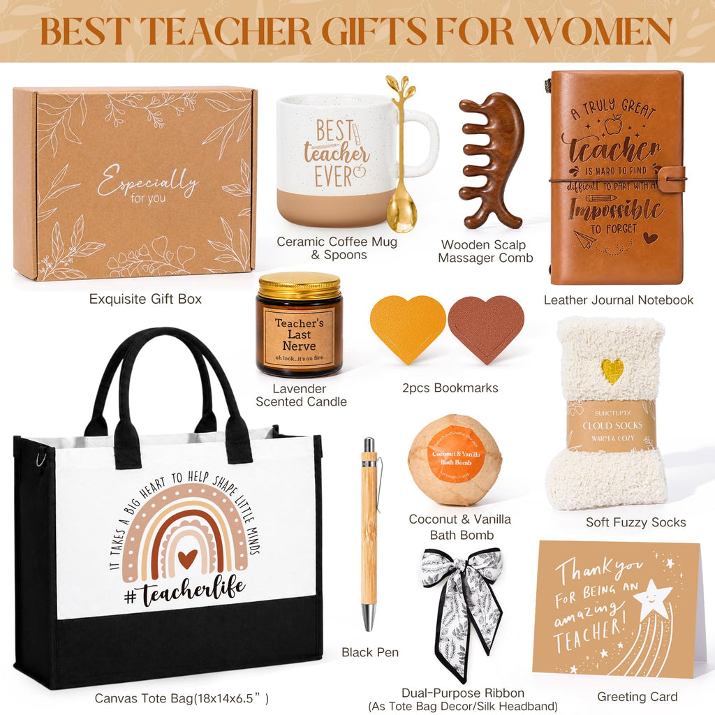 Teacher Appreciation Gifts, Funny Thank You Basket Box Back to School Gift, Best Teacher Christmas Gift Birthday