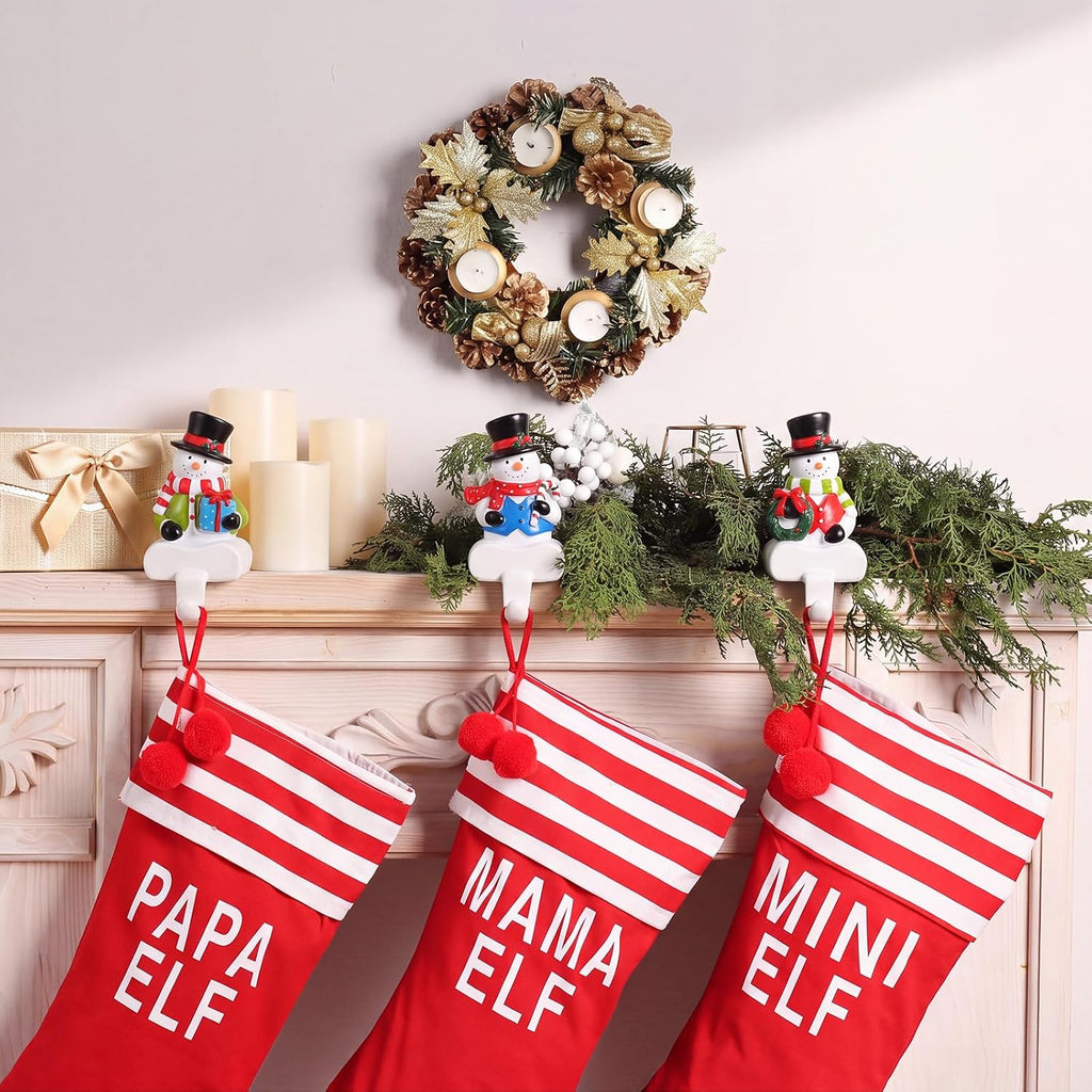 Set of 4 Christmas Stocking Holders for Mantle Stocking Hanger