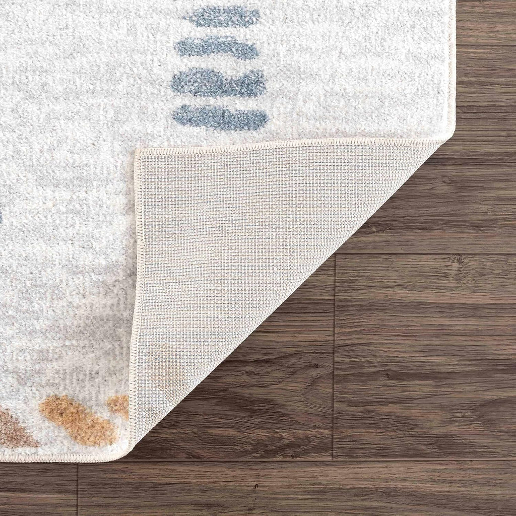 Arnon Living Room, Bedroom Machine Washable Area Rug - Abstract Striped Watercolor - Contemporary Modern Minimalist
