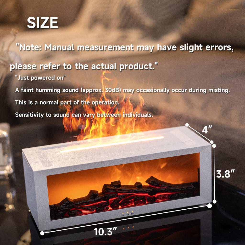 Fireplace Flame Essential Oil Diffuser Humidifier, Aromatherapy