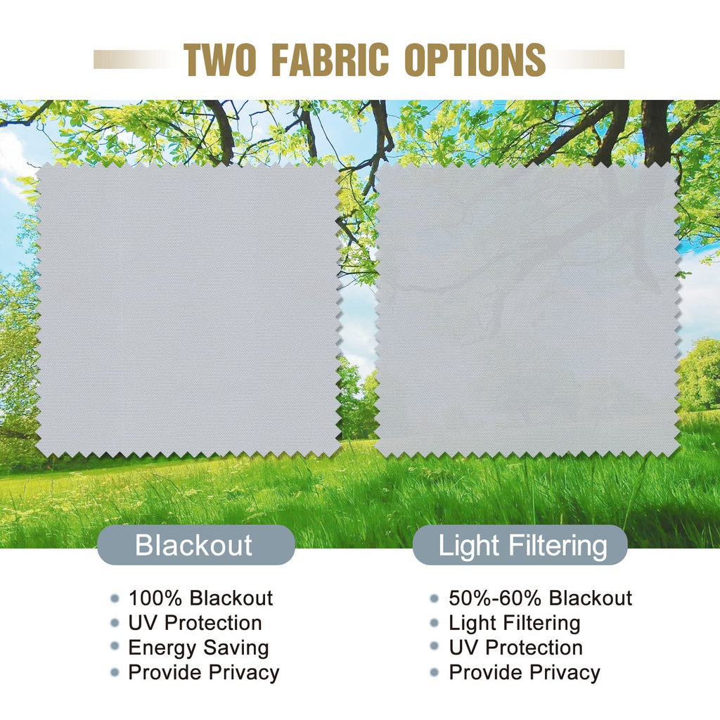 Blackout Roller Shades, Custom Window Blinds, Thermal Insulated, Light Grey