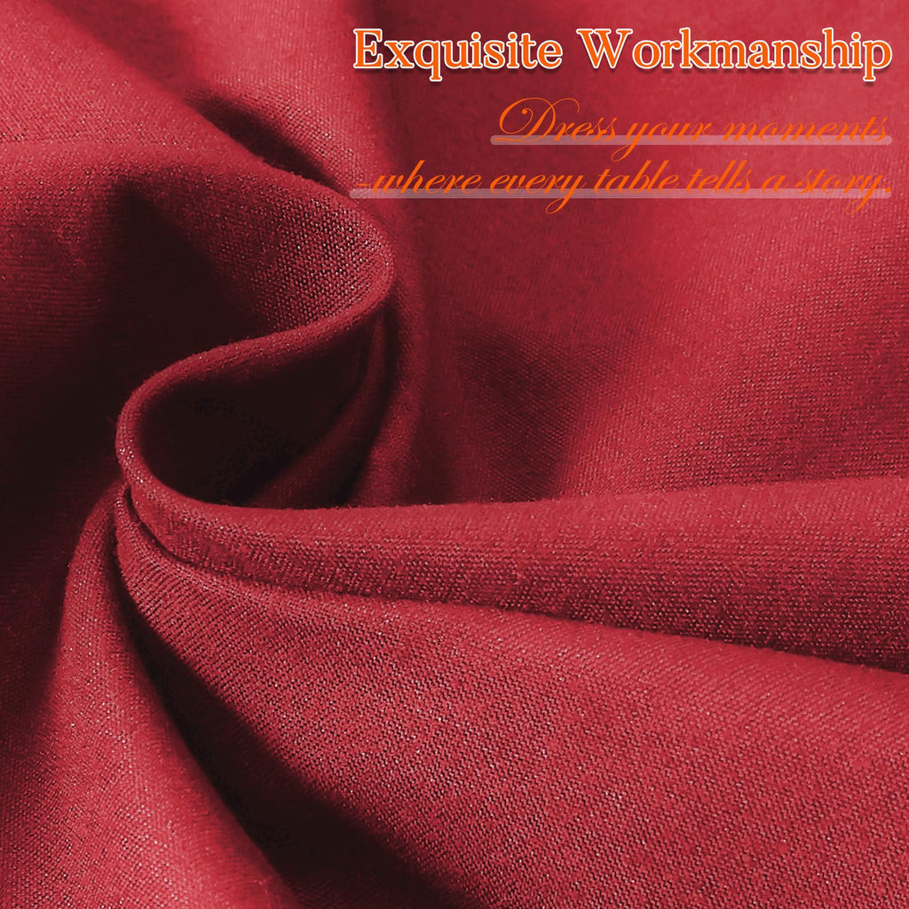 10 Pack Red Tablecloth 60 x 102 Inch for 6 Foot Rectangle Tables
