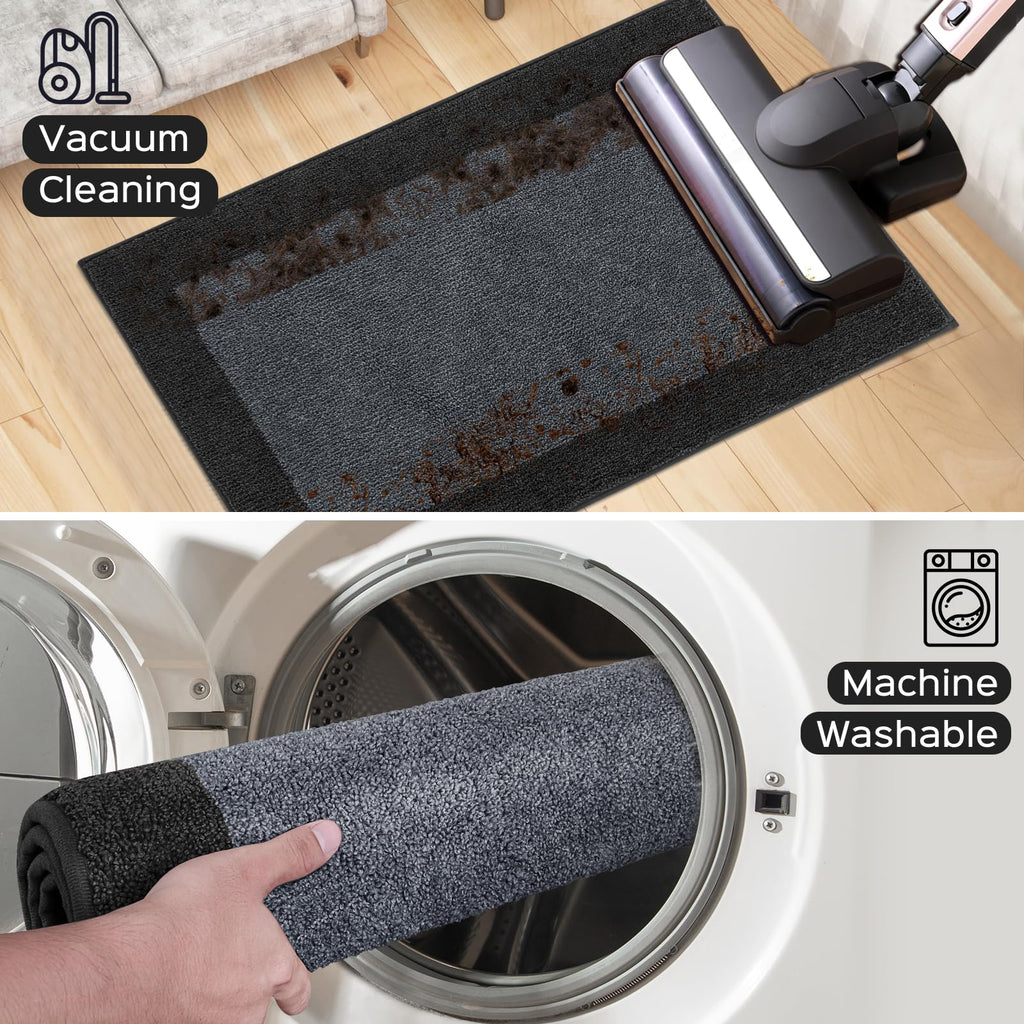 Kitchen Rugs Set (24" x 36"+ 24" x 60"), Runner Rug Roll Packing