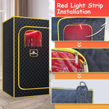 Red Light Portable Steam Sauna for Home, Infrared Sauna for Relaxation,Detoxification,1300W 3L Steamer